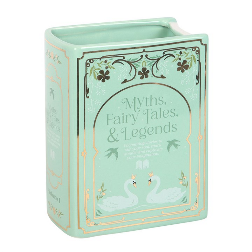 Myths, Fairy Tales & Legends Book Shaped Green Vase