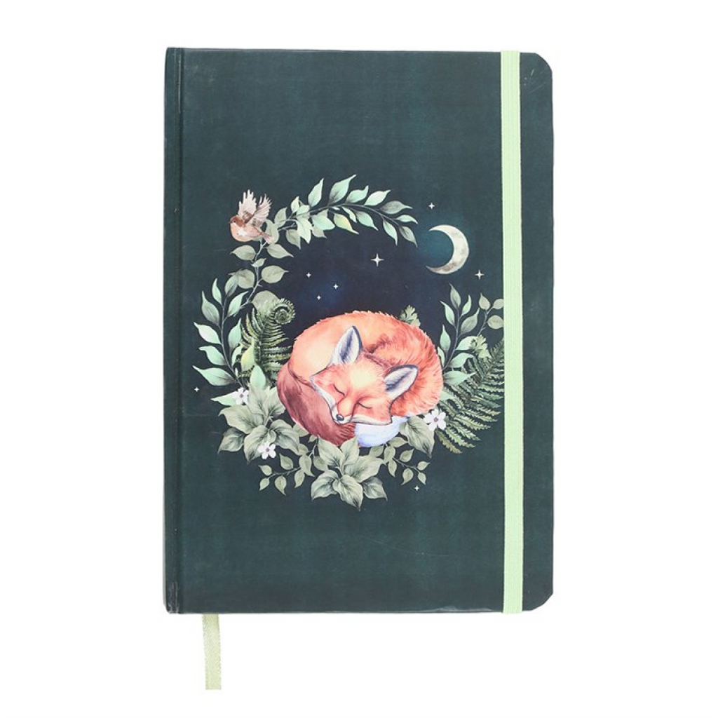 Floral Forest Sleeping Fox A5 Notebook