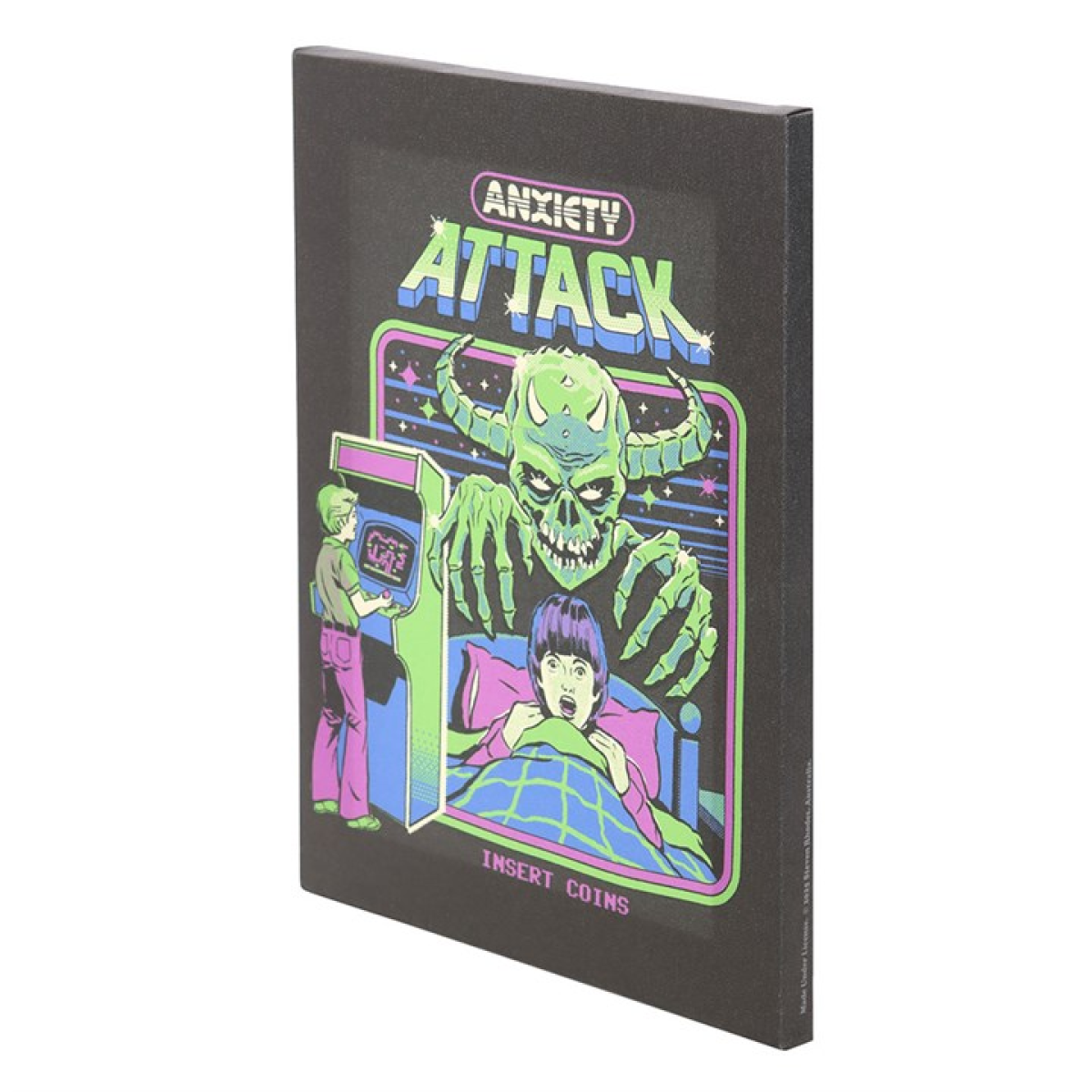 19x25cm Anxiety Attack Canvas Plaque by Steven Rhodes