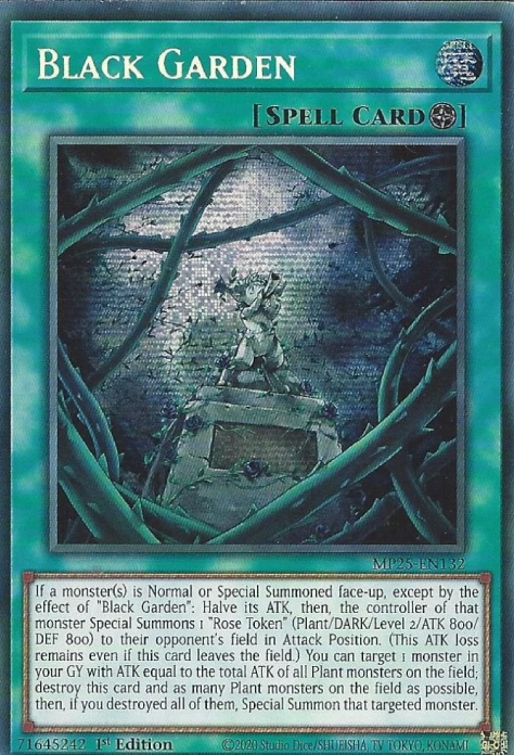 Yu-Gi-Oh! MP25-EN132 Black Garden - Prismatic Secret Rare