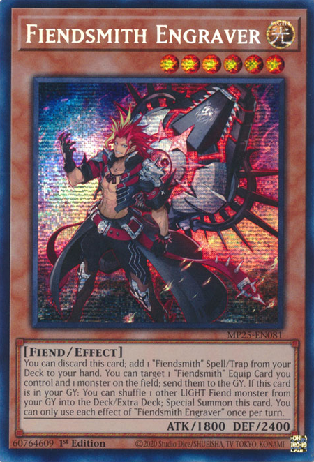 Yu-Gi-Oh! MP25-EN081 Fiendsmith Engraver - Prismatic Secret Rare