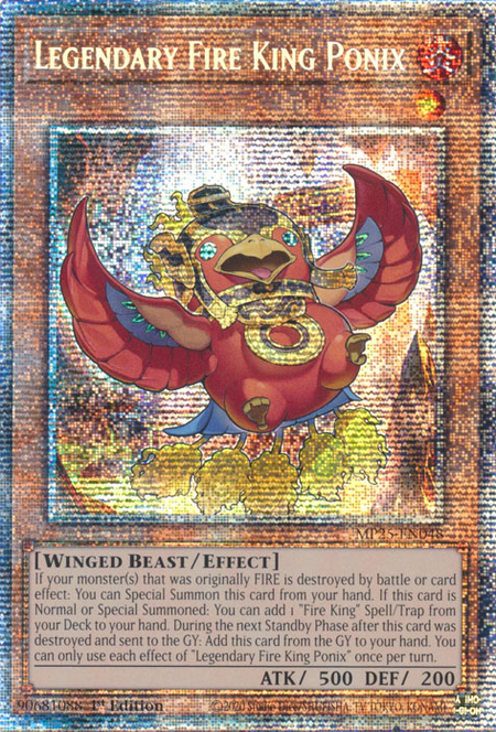 Yu-Gi-Oh! MP25-EN048 Legendary Fire King Ponix - Starlight Rare
