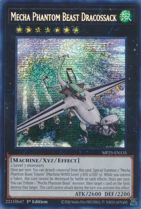 Yu-Gi-Oh! MP25-EN135 Mecha Phantom Beast Dracossack - Prismatic Secret Rare