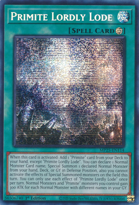 Yu-Gi-Oh! MP25-EN114 Primite Lordly Lode - Prismatic Secret Rare