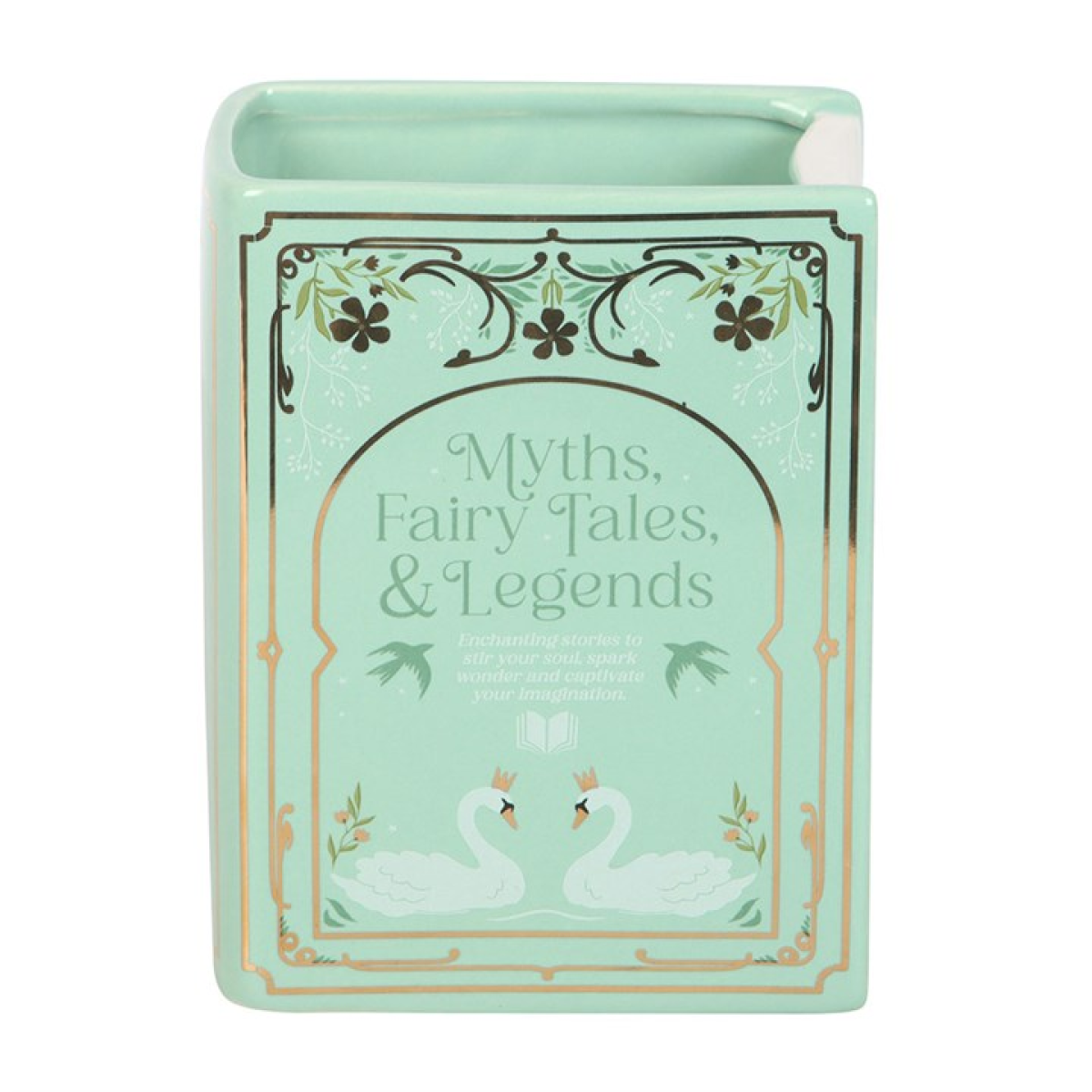 Myths, Fairy Tales & Legends Book Shaped Green Vase