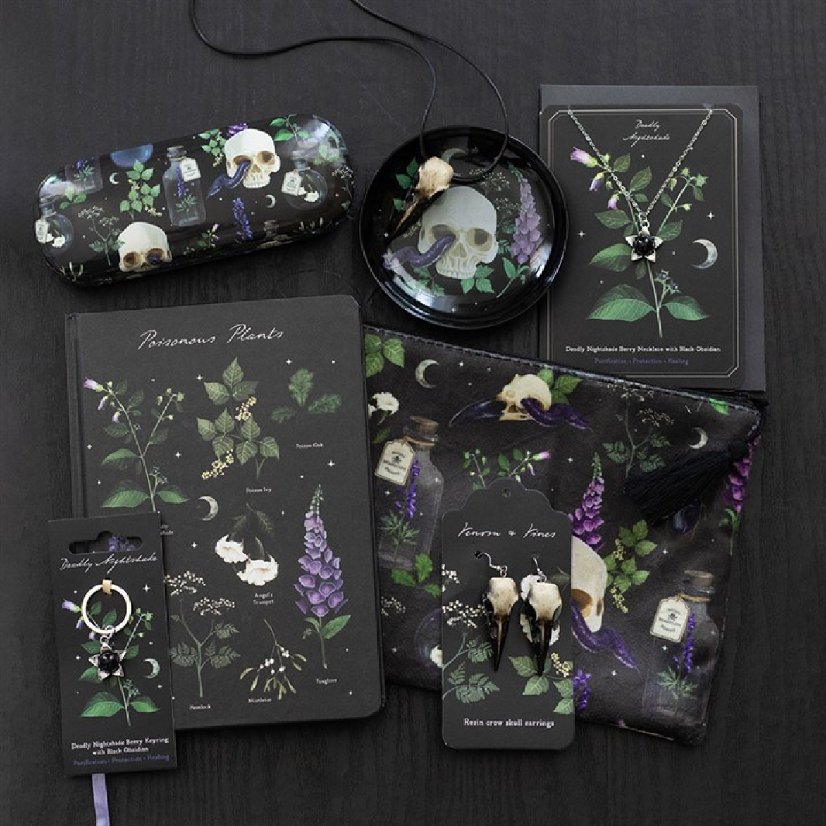 Venom & Vines Skull Trinket Dish