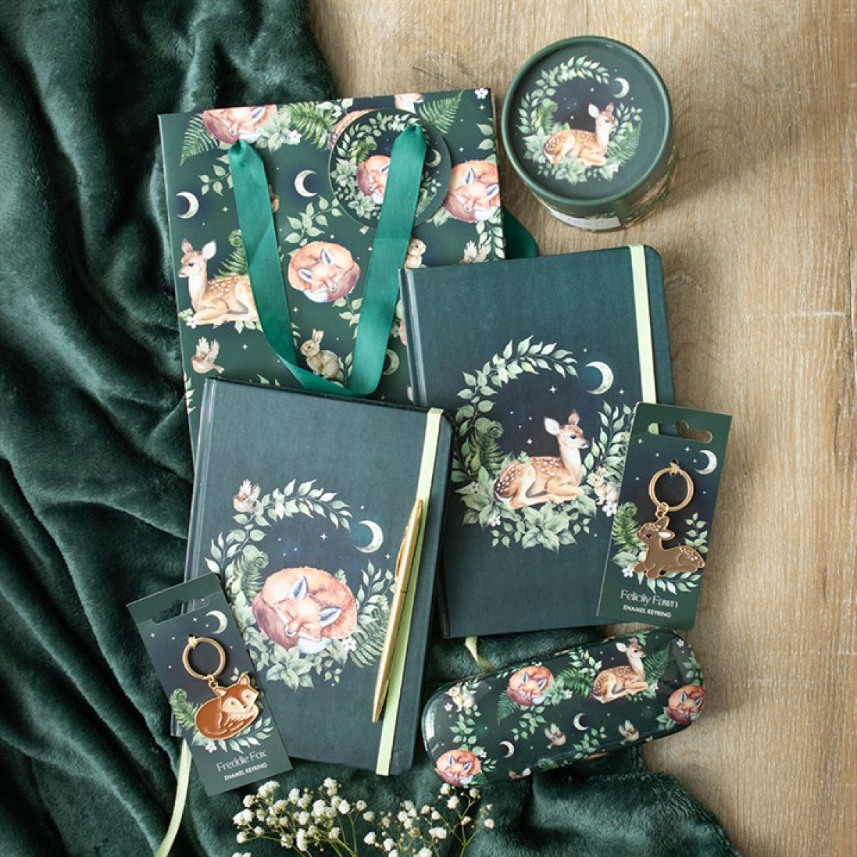 Floral Forest Sleeping Fox A5 Notebook