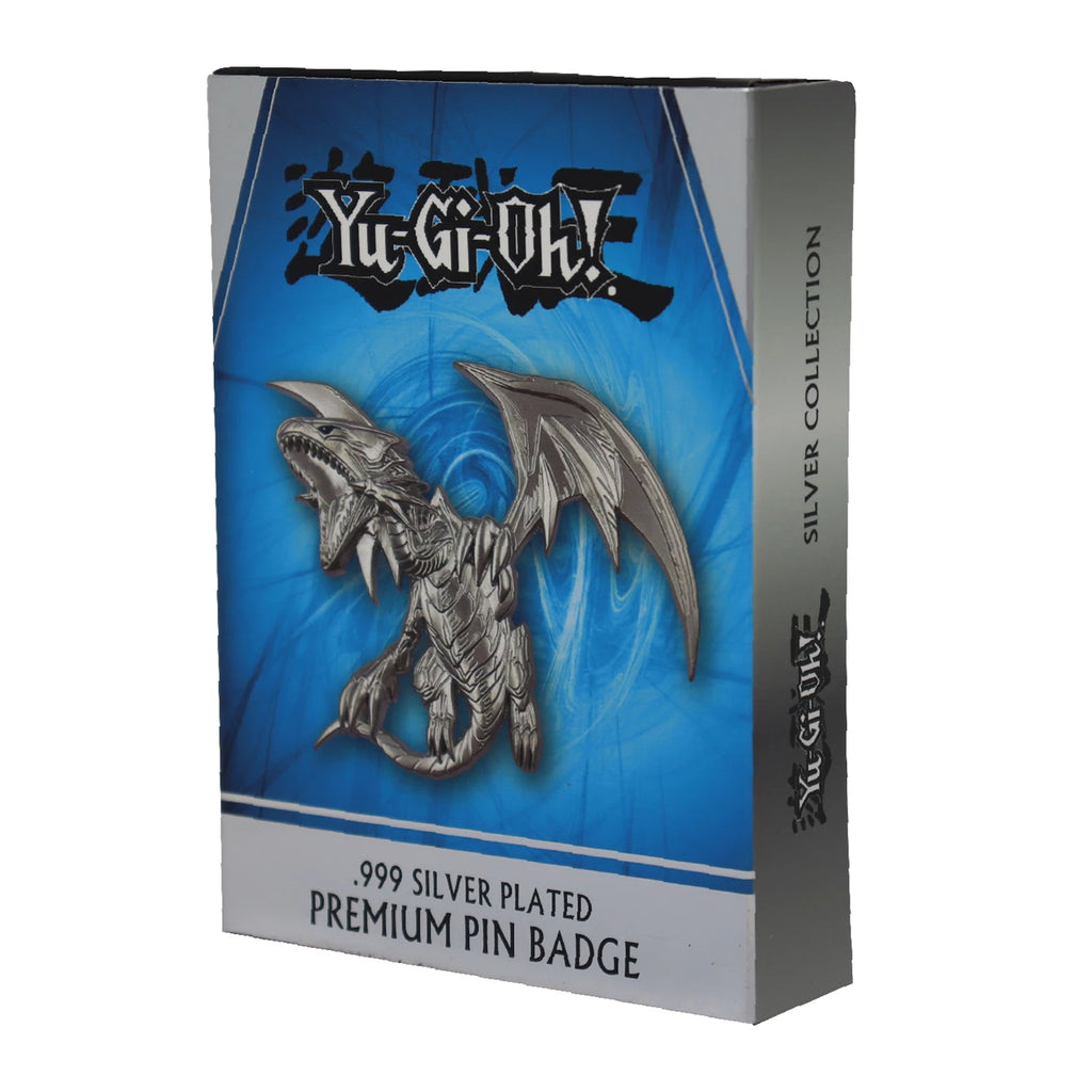 Yu-Gi-Oh! Limited Edition Blue Eyes White Dragon Silver Plated XL Premium Pin Badge