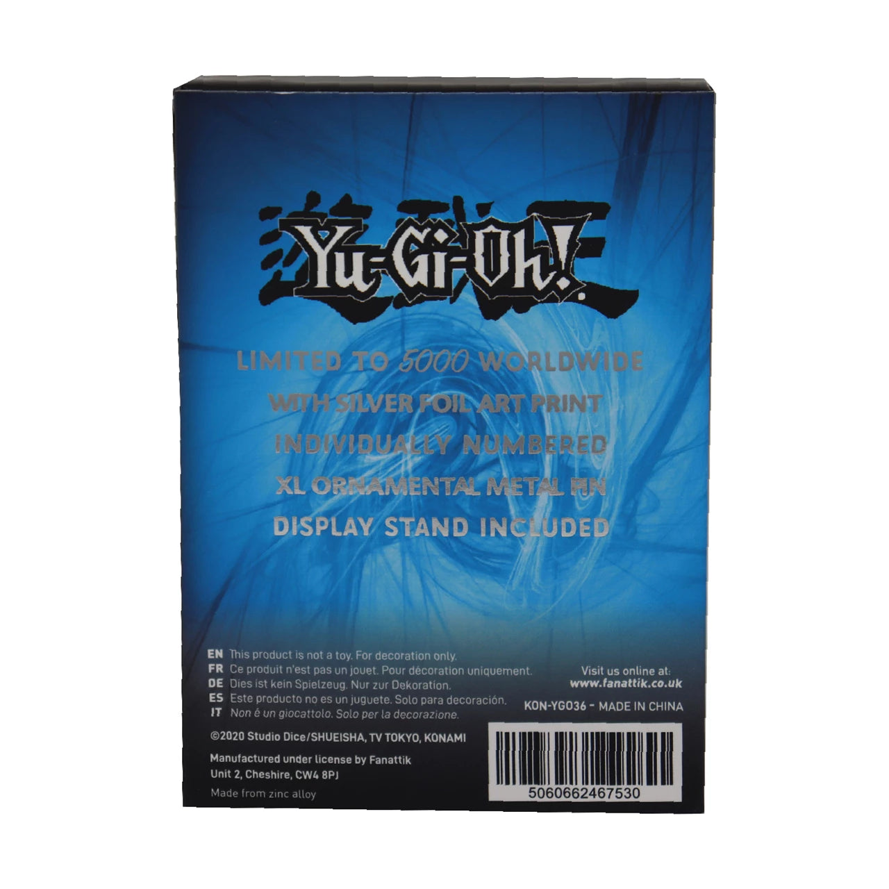 Yu-Gi-Oh! Limited Edition Blue Eyes White Dragon Silver Plated XL Premium Pin Badge