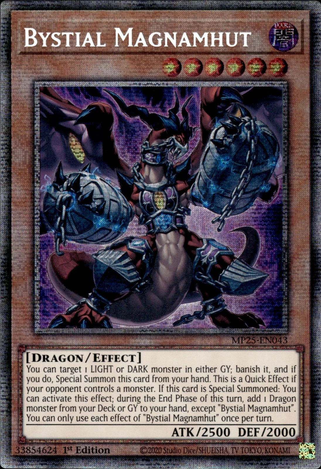 YuGiOh! MP25-EN043 Bystial Magnamhut - Starlight Rare