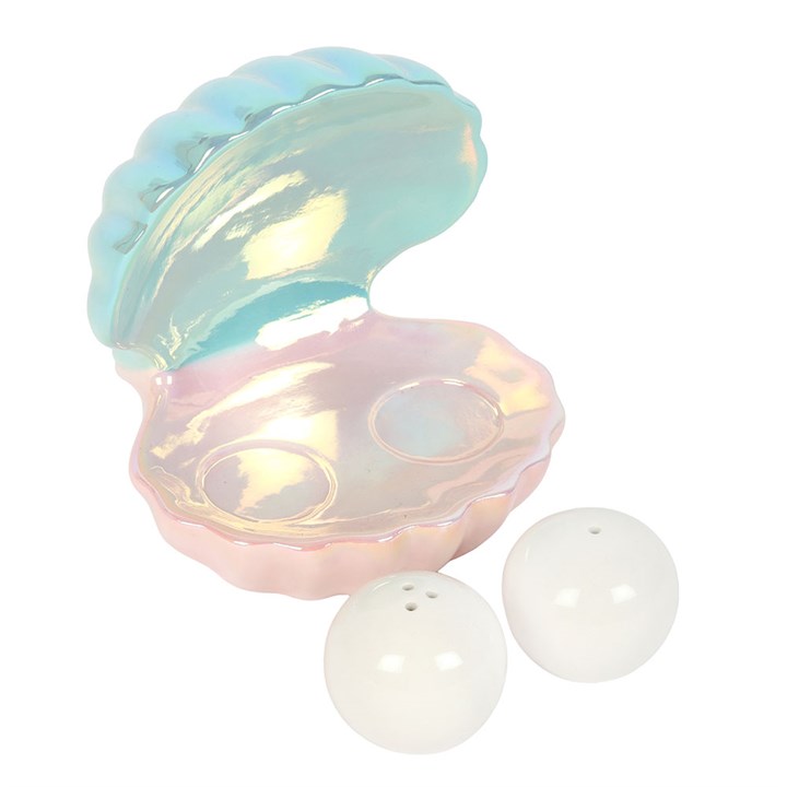 Clam Shell Salt and Pepper Shakers