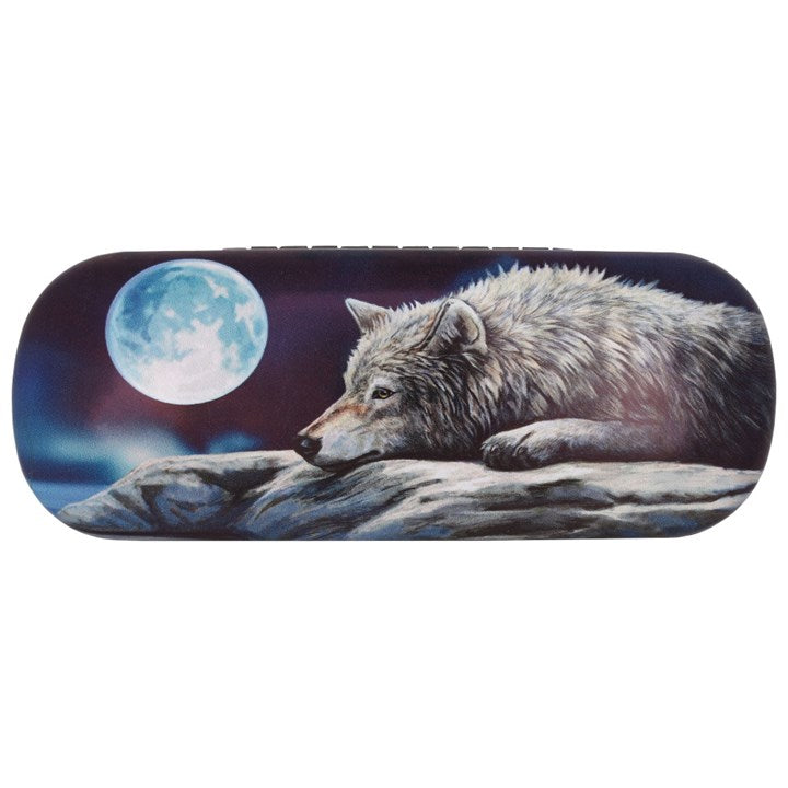 Quiet Reflection Wolf Glasses Case with Cloth
