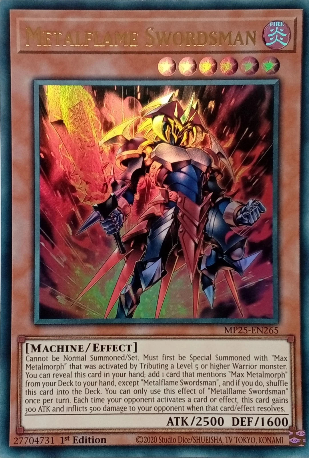 Yu-Gi-Oh! MP25-EN265 Metalflame Swordsman : Ultra Rare