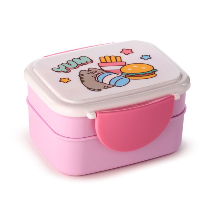 Pusheen the Cat - Bento Clip Lock Lunch Box with Cutlery