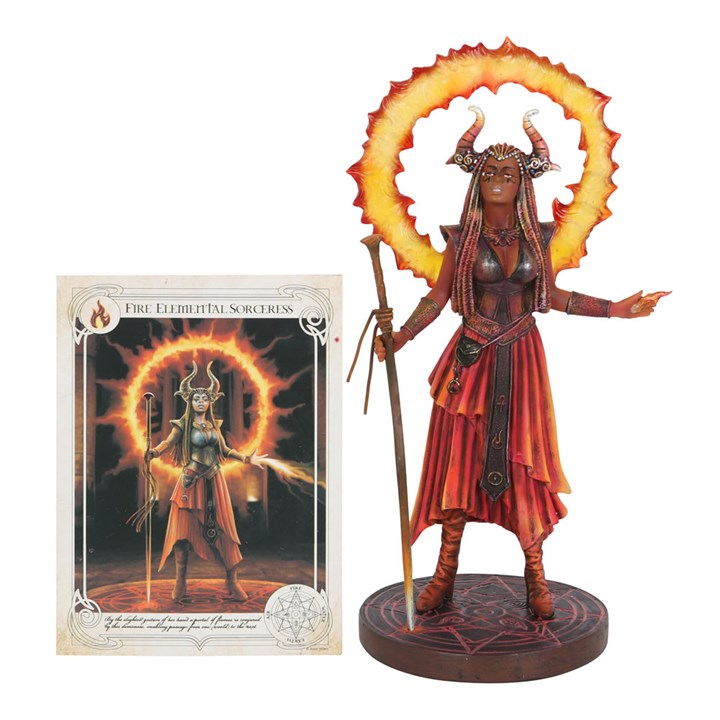 Anne Stokes Fire Elemental Sorceress Figurine