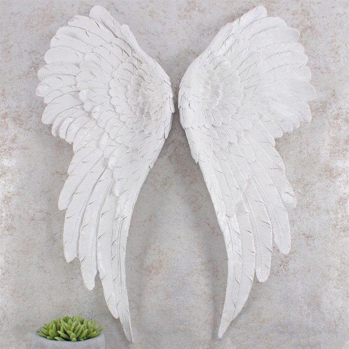 Large Glitter Angel Wings Wall Decoration Pair