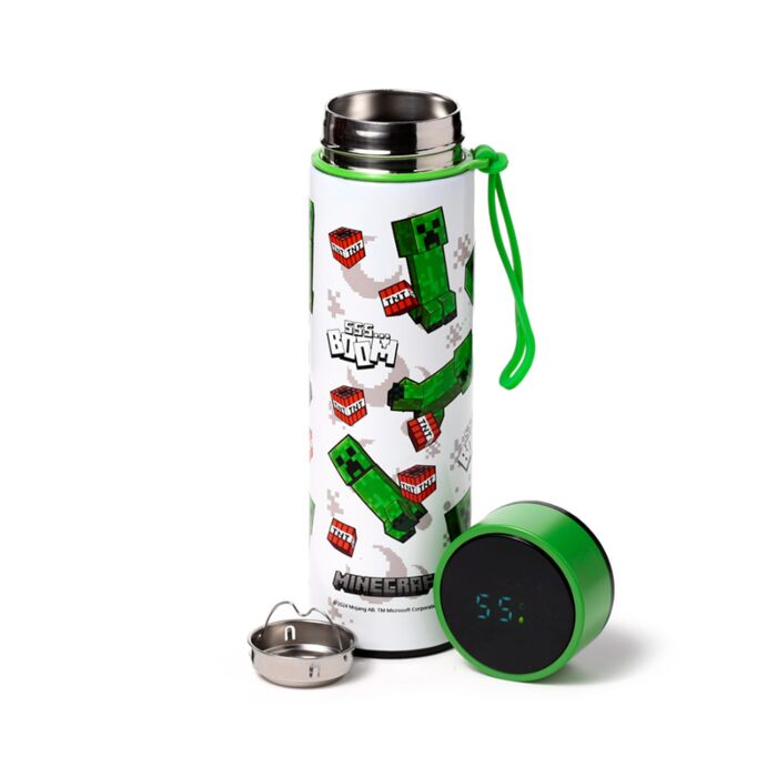 Minecraft SSS… BOOM - Reusable Insulated Drinks Bottle Digital Thermometer 450ml