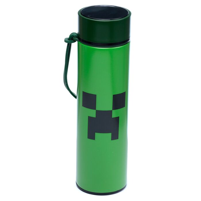 Minecraft - Creeper - Reusable Insulated Drinks Bottle Digital Thermometer 450ml