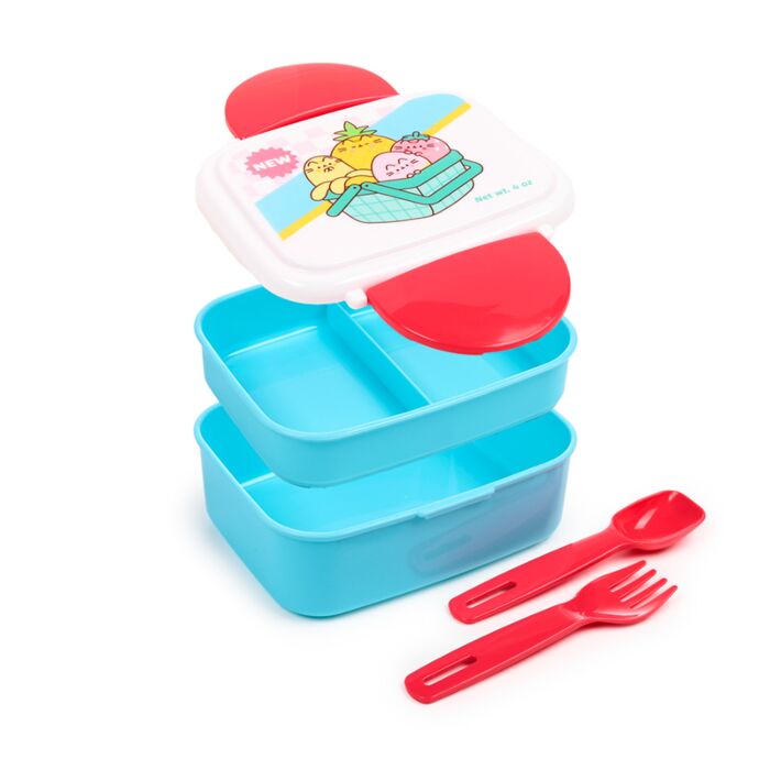 Pusheen the Cat Fruits - Bento Clip Lock Lunch Box with Cutlery