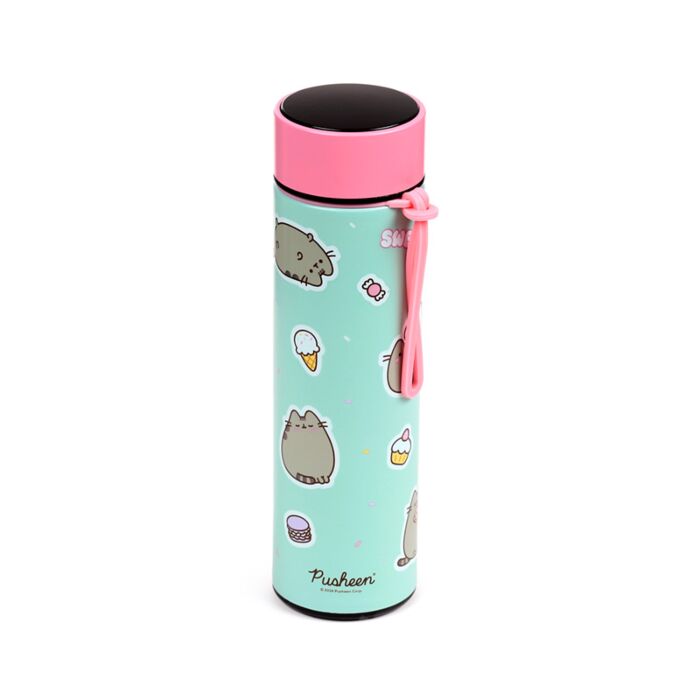 Pusheen the Cat Sweets - Reusable Insulated Drinks Bottle Digital Thermometer - 450ml